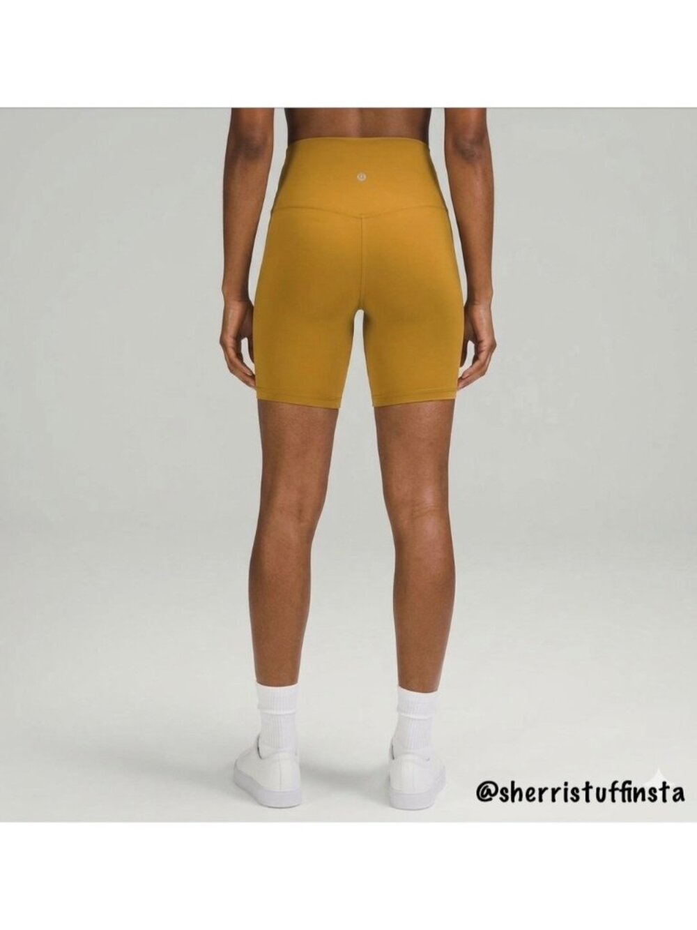 Like New Lululemon Align High-Rise Shorts 8" Gold Spice Nulu Biker Style Yoga 2 - Picture 9 of 9